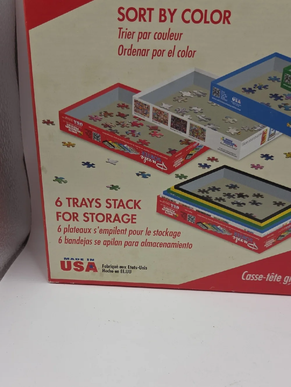 White Mountain Puzzles Puzzle Sorter - Red/Cream